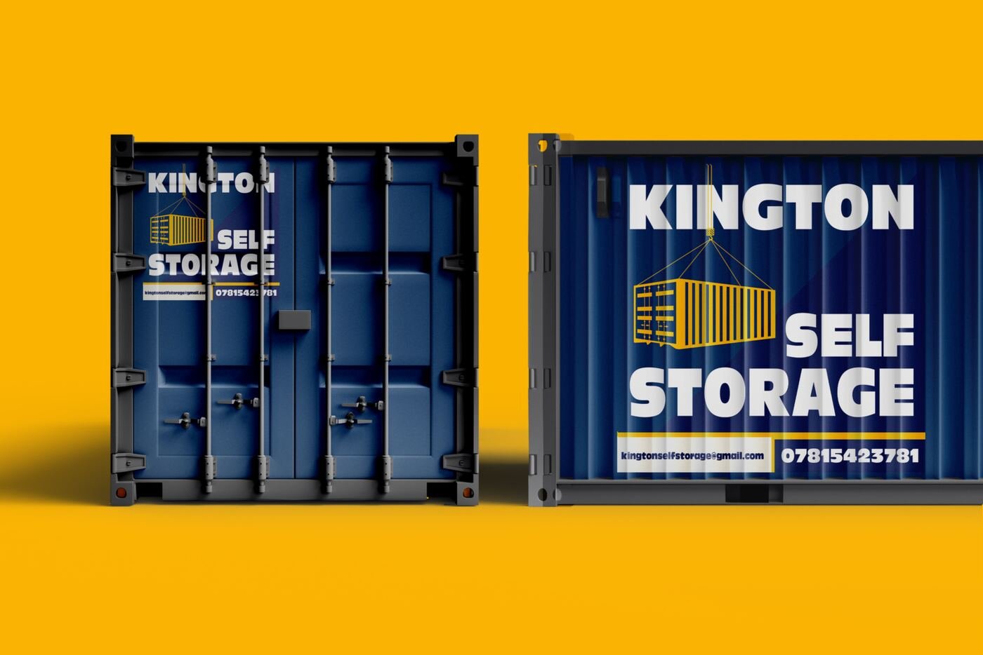 Kington Self Storage branded shipping containers